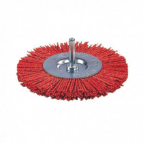 CEPILLO NYLON ROJO CIRCULAR 75MM GRUESO