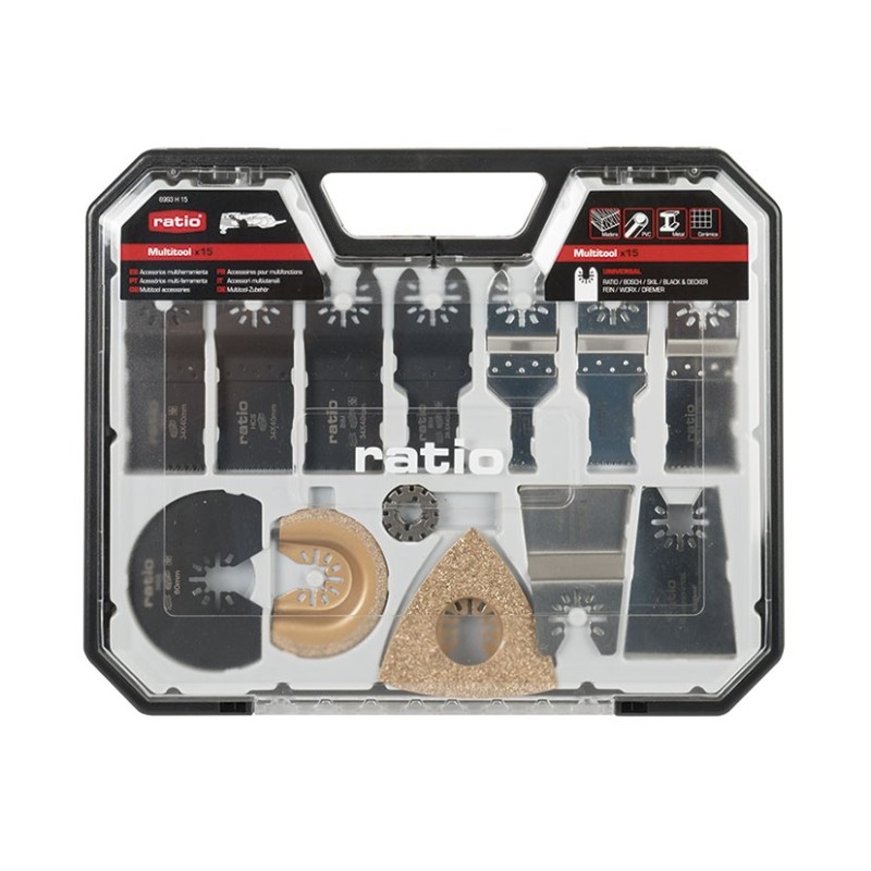 JGO.15 PZAS. ACCESORIOS UNIVERSALES MULTIHERRAMIENTAS