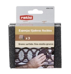 Juego 3 esponjas abrasivas RATIO