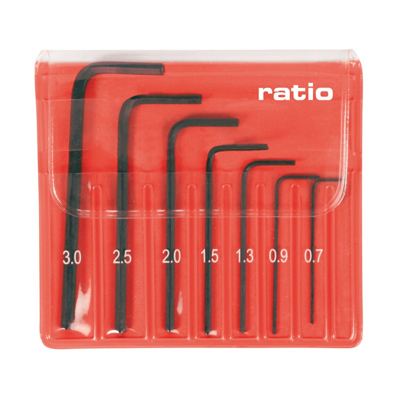 LLAVES ALLEN JGO.7 (0,7-3MM) PRECISIÓN RATIO