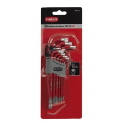 Juego 9 llaves Torx RATIO 6258