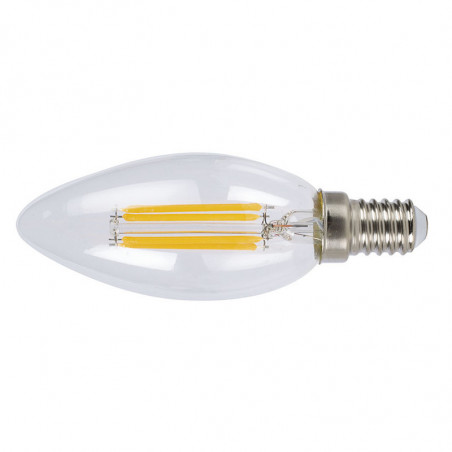 Bombilla con filamento LED vela - DUOLEC - E14 luz cálida 4W