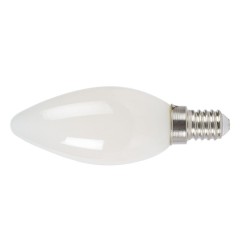 Bombilla con filamento LED vela opal - DUOLEC - E14 luz cálida 4W