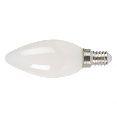 Bombilla con filamento LED vela opal - DUOLEC - E14 luz cálida 4W