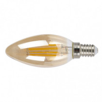 Bombilla con filamento LED vela vintage - DUOLEC - E14...