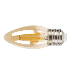 Bombilla con filamento LED vela vintage - DUOLEC - E27 luz cálida 4W