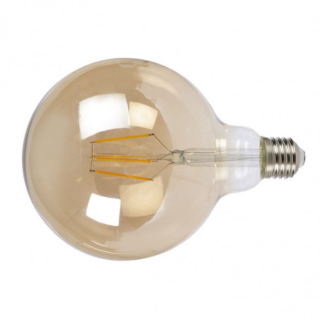 Bombilla con filamento LED globo G125 vintage - DUOLEC - E27 luz cálida 6W