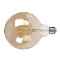 Bombilla con filamento LED globo G125 vintage - DUOLEC - E27 luz cálida 8W
