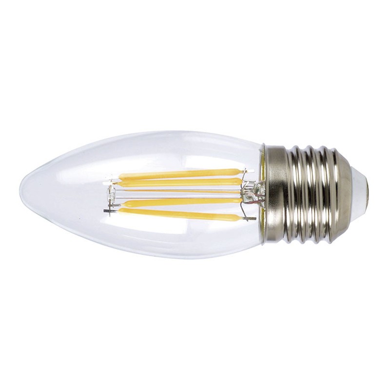 LAMP.LED FILAM.VELA  E27 4W 6400K TRANSP