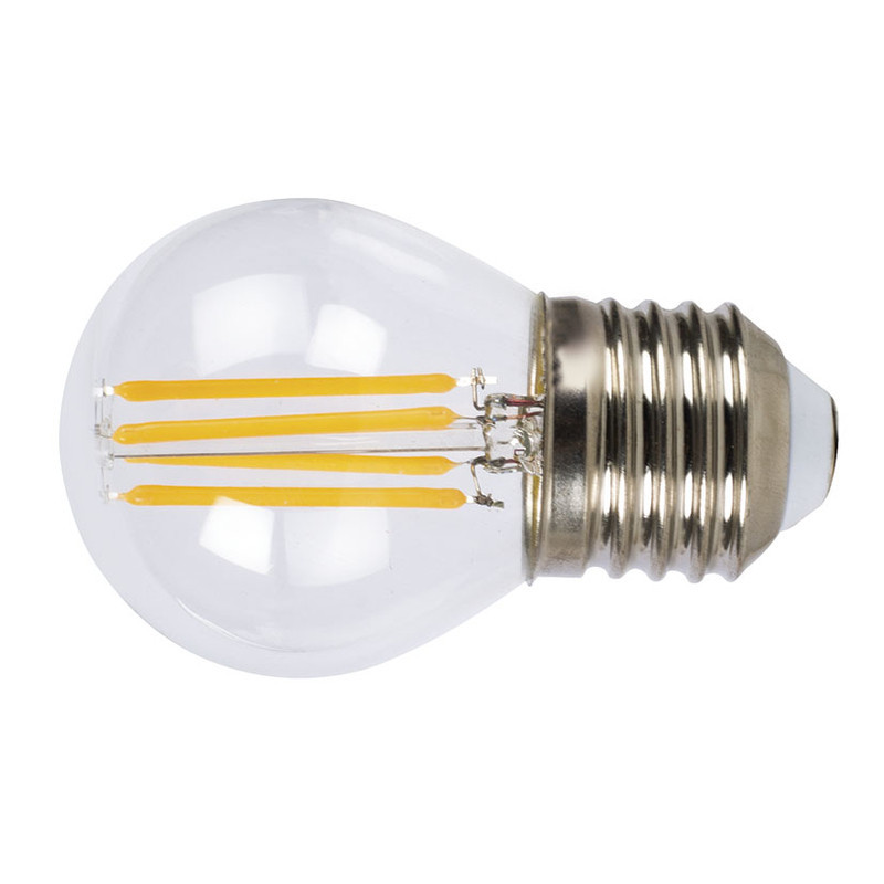 Bombilla con filamento LED mini globo transparente - DUOLEC - E27 luz fría 4W