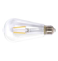 Bombilla con filamento LED pera transparente - DUOLEC - E27 luz fría 8W