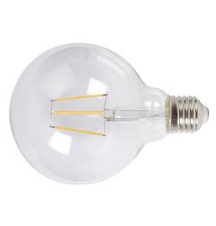 Bombilla con filamento LED globo G95 transparente DUOLEC E27 luz fría 6W