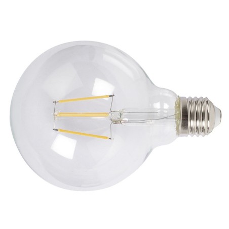 Bombilla con filamento LED globo G95 transparente - DUOLEC - E27 luz fría 8W