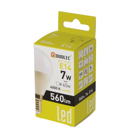 LAMPARA LED MINIGLOBO  E14 7W 4000K