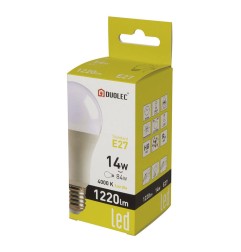 Bombilla LED estándar - DUOLEC - E27 luz día 14W