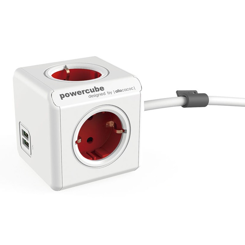 POWERCUBE ORIGINAL 4 TOMAS + 2USB 1,5 M