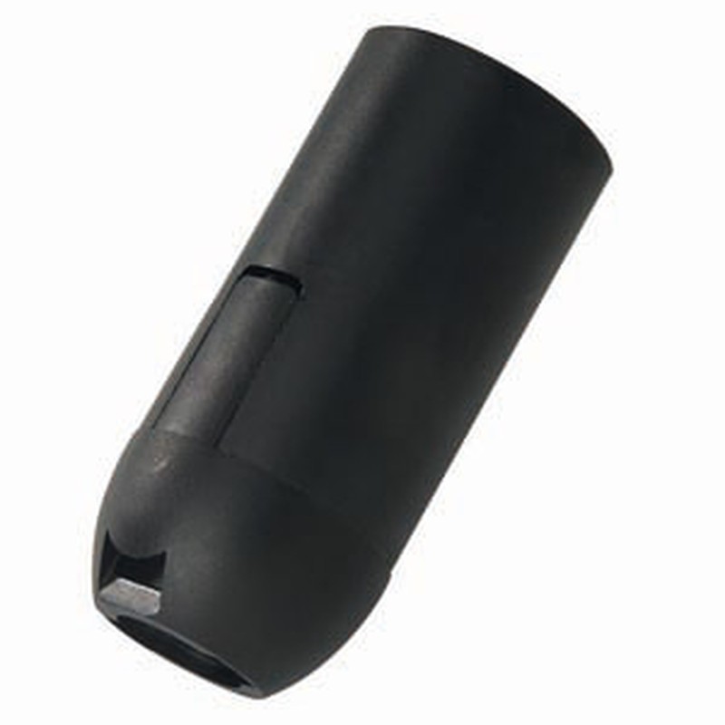PORTALAMPARAS LISO E-27 4A/250V NEGRO