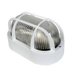 Aplique ovalado exterior DUOLEC E27 60W blanco 1 entrada
