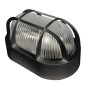 APLIQUE EXTERIOR OVALADO NEGRO. 60 W