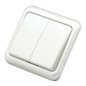 DOBLE INTERRUPTOR EMPOTRABLE BLANCO