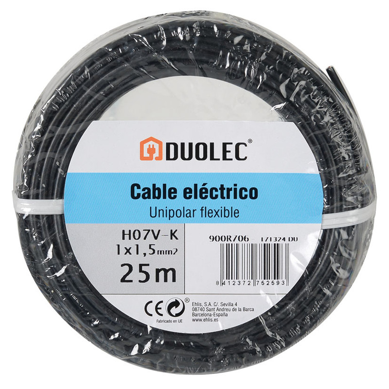Cable eléctrico DUOLEC bipolar 450/750V 10M