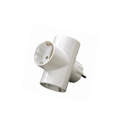 Ladrón adaptador DUOLEC pared 3 vías