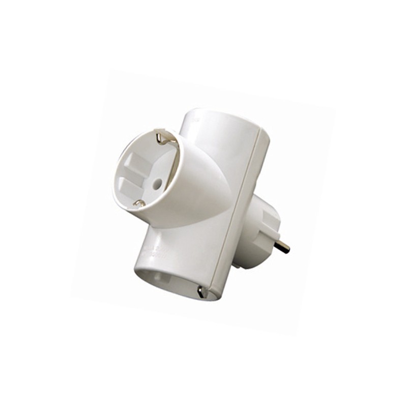 Ladrón adaptador DUOLEC pared 3 vías