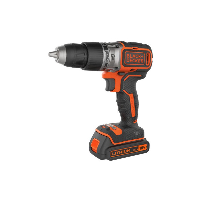 TALADRO PERCUTOR B&D BL188KB 18V 2X1,5AH