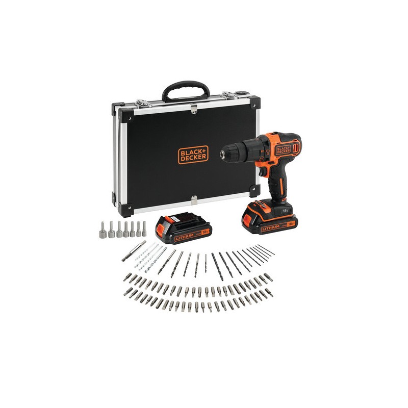 TALADRO PERCUTOR B&D BDCHD18BAFC 18V 2X1,5AH