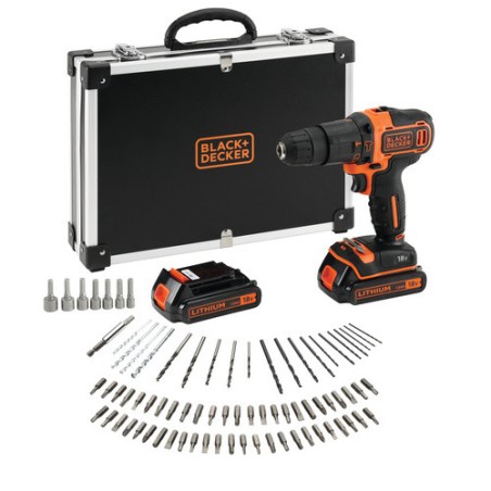 TALADRO PERCUTOR B&D BDCHD18BAFC 18V 2X1,5AH