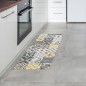 Alfombra vinílica decorativa Croma Patch gris-ambar