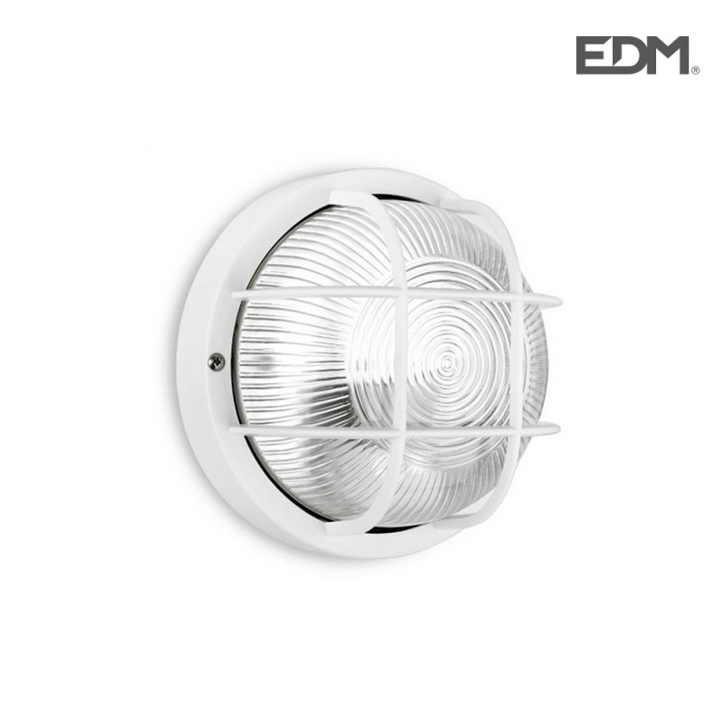 Aplique redondo blanco e27 40w 18,5cm modelo tarragona