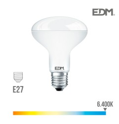 Bombilla reflectora led r80 e27 10w 810 lm 6400k luz fria edm