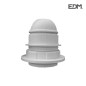 Portalámparas semiroscado - blanco - E-27 + arandela - EDM