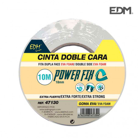 Cinta doble cara 10mx18mm edm