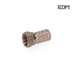 Conector "f" macho parabolica metalico retractilado