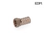 Conector  "f" macho parabolica metalico retractilado