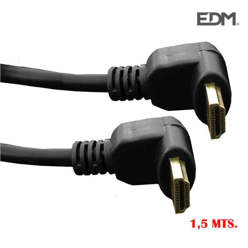 CONEXIÓN HDMI SUPRA ACODADA 1,5MTS EDM