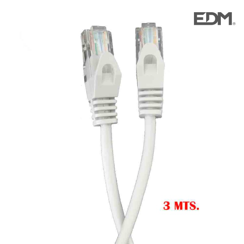 Latiguillo conexion utp 5e "outex" 3m edm cat5