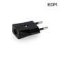 Clavija 10A-250V - negra retractilada - EDM