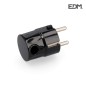 Clavija schuko t/tl s/lateral 4.8mm - negra retractilada - EDM