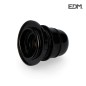 Portalamparas semiroscado e-27 homologado + arandela  retractilado negro edm