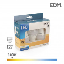 Kit 3 bombillas standard led e27 10w 810 lm 3200k luz calida edm