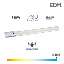 Regleta led con sensor 10w 780 lumens 6.400k luz fria edm