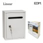 Buzon de acero modelo linear color blanco medidas: 260x200x75mm  incluye 2 llaves y tornillos para instalación.