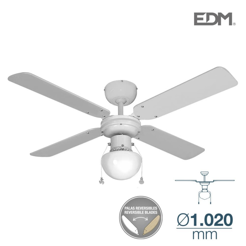 Ventilador de techo modelo caribe blanco 50w ø aspas 102 cm edm