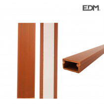 Mini canal adhesiva edm 2mts 19x11mm madera oscura (precio por metro)