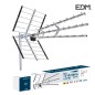 Antena uhf exterior tv edm 470-694 mhz professional series 1020mm 27 elemento s9-15dbi 1020mm longitud impedancia 75ohm 1020mm
