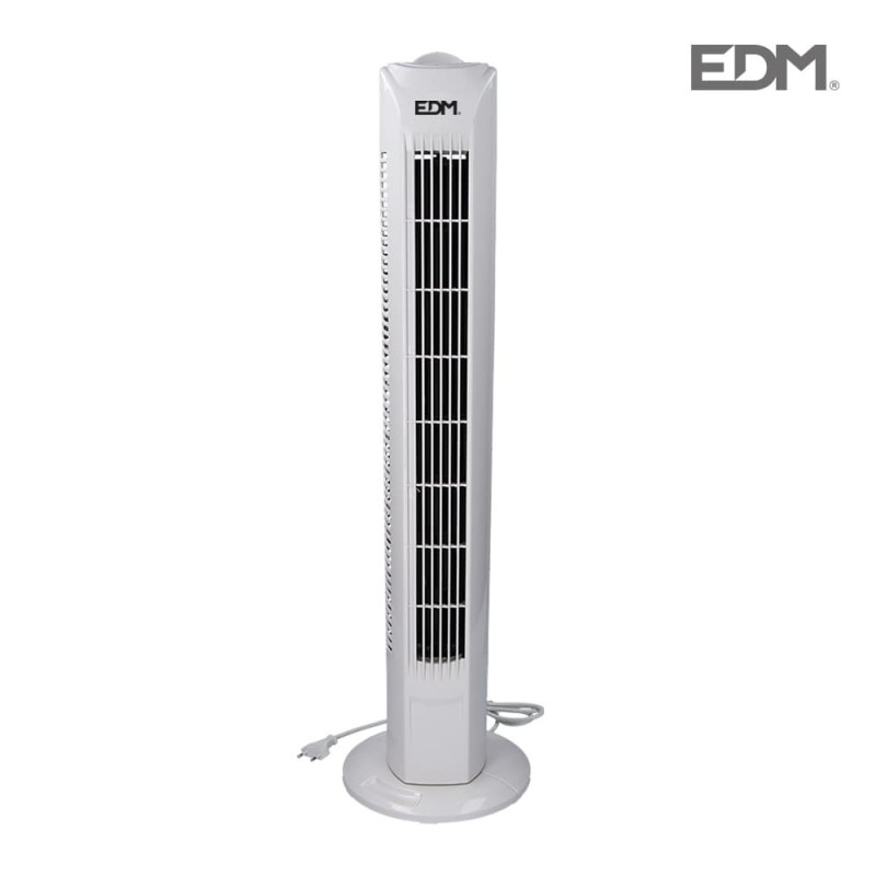 Ventilador torre blanco 45w 3 velocidades cabezal ajustable/oscilante caudal aire 1920m3/h 220/240v - 50hz edm