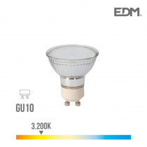 Bombilla dicroica cristal led gu10 5w 400 lm 3200k luz calida edm